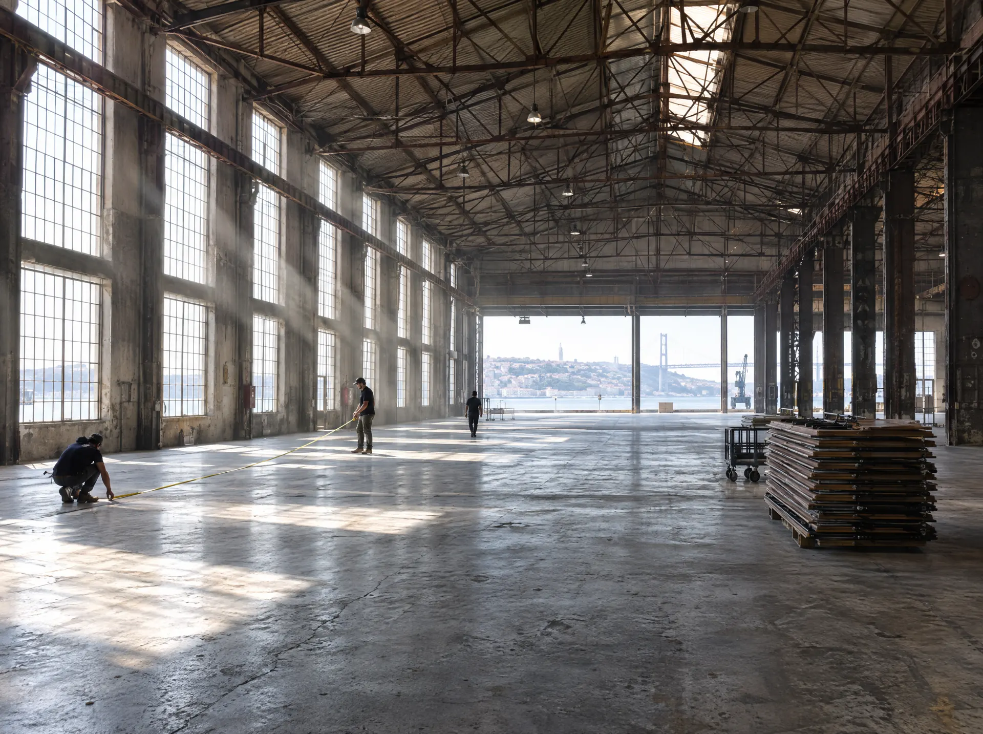 The venue before the build